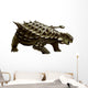 Armored Saichania Ankylosaurid White Wall Decal