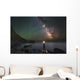 Man Stands Shore Black Wall Decal