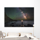Man Stands Shore Black Wall Decal