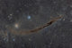 Dark Doodad Nebula dark dust band against a glittering starfield wall decal for space nursery