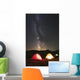 Glowing Tents under Milky Wall Decal