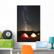 Glowing Tents under Milky Wall Decal
