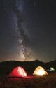 Glowing Tents under Milky Wall Decal