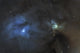 IC 4603 deep space reflection nebula wall mural with blue cosmic dust and stars
