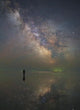 Man Stands Alone Lake Wall Decal
