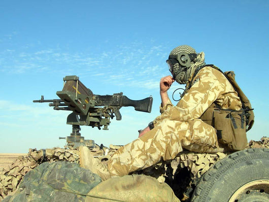 Gunner Sits atop British Wall Decal