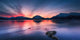 Sunset over Tjeldsundet Troms Wall Decal