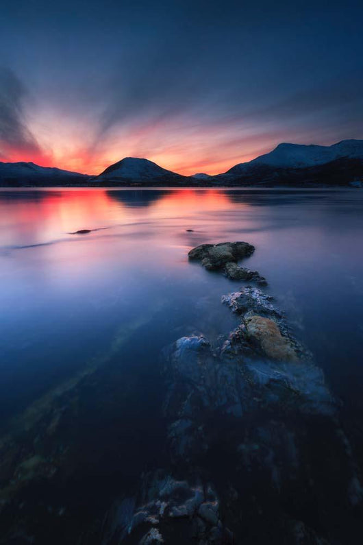 Sunset over Tjeldsundet Troms Wall Decal
