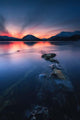 Sunset over Tjeldsundet Troms Wall Decal