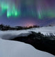 Aurora Borealis over Blafjellelva Wall Decal Design 4
