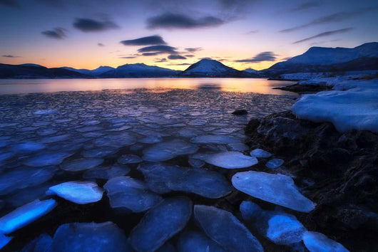 Ice Flakes Drifting against Wall Decal
