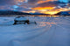 Winter Sunset over Tjeldsundet Wall Decal