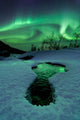 Aurora Borealis over Frozen Wall Decal Design 2