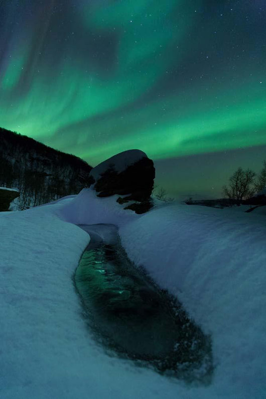 Aurora Borealis over Frozen Wall Decal Design 2