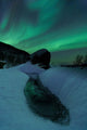 Aurora Borealis over Frozen Wall Decal Design 2