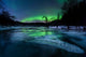 Aurora Borealis over Frozen Wall Decal Design 1