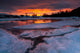 Fiery Sunrise over Lavangsfjord Wall Decal Design 2