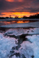 Fiery Sunrise over Lavangsfjord Wall Decal Design 1