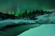 Wintery Waterfall and Aurora Wall Decal Design 2