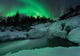 Wintery Waterfall and Aurora Wall Decal Design 1