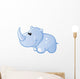 Cute Baby Blue Cartoon Wall Decal