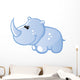 Cute Baby Blue Cartoon Wall Decal