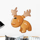 Cute Baby Brown Cartoon Wall Decal