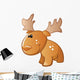 Cute Baby Brown Cartoon Wall Decal