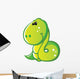 Cute Baby Green Cartoon Snake Wall Decal