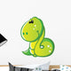 Cute Baby Green Cartoon Snake Wall Decal