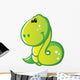 Cute Baby Green Cartoon Snake Wall Decal