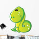 Cute Baby Green Cartoon Snake Wall Decal