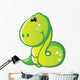 Cute Baby Green Cartoon Snake Wall Decal