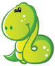 Cute Baby Green Cartoon Snake Wall Decal