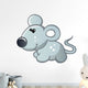 Cute Baby Grey Mouse Wall Decal
