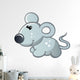 Cute Baby Grey Mouse Wall Decal