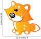 Cute Baby Orange and Yellow Cartoon Fox Wall Decal