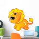Cute Baby Orange and Yellow Lion Wall Decal
