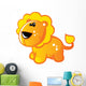 Cute Baby Orange and Yellow Lion Wall Decal