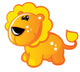 Cute Baby Orange and Yellow Lion Wall Decal