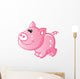 Cute Baby Pink Cartoon Wall Decal