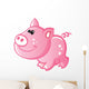Cute Baby Pink Cartoon Wall Decal