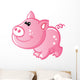 Cute Baby Pink Cartoon Wall Decal