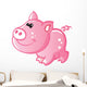 Cute Baby Pink Cartoon Wall Decal