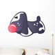 Cute Baby Whie and Black Cartoon Basset Hound Wall Decal