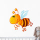 Cute Baby Yellow and Brown Cartoon Bee Wall Decal