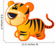 Cute Baby Yellow and Brown Cartoon Tiger Wall Decal