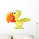 Cute Baby Yellow and Green Cartoon Parrot Wall Decal
