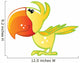 Cute Baby Yellow and Green Cartoon Parrot Wall Decal