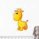 Cute Baby Yellow and Orange Cartoon Pony Wall Decal